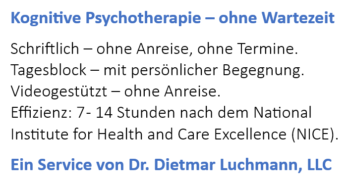 Drei Wege für die kognitive Psychotherapie der Angst.