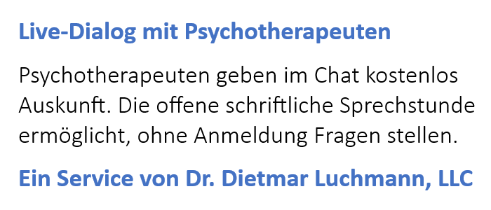 Psychotherapeuten geben kostenlos Auskunft. Die offene Sprechstunde ermöglicht, ohne Anmeldung Fragen zu stellen.